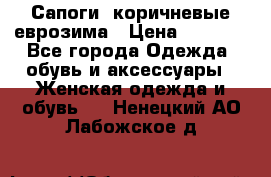 Сапоги ,коричневые еврозима › Цена ­ 1 000 - Все города Одежда, обувь и аксессуары » Женская одежда и обувь   . Ненецкий АО,Лабожское д.